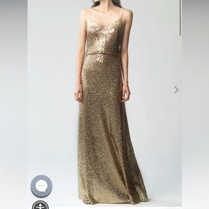 Jenny Yoo size 8. Color “French vanilla” - like champagne.